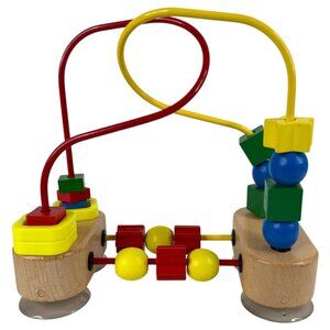 Melissa & Doug Wooden Bead Maze Toy Suction Cup Tabletop XY13305 Toddler Baby